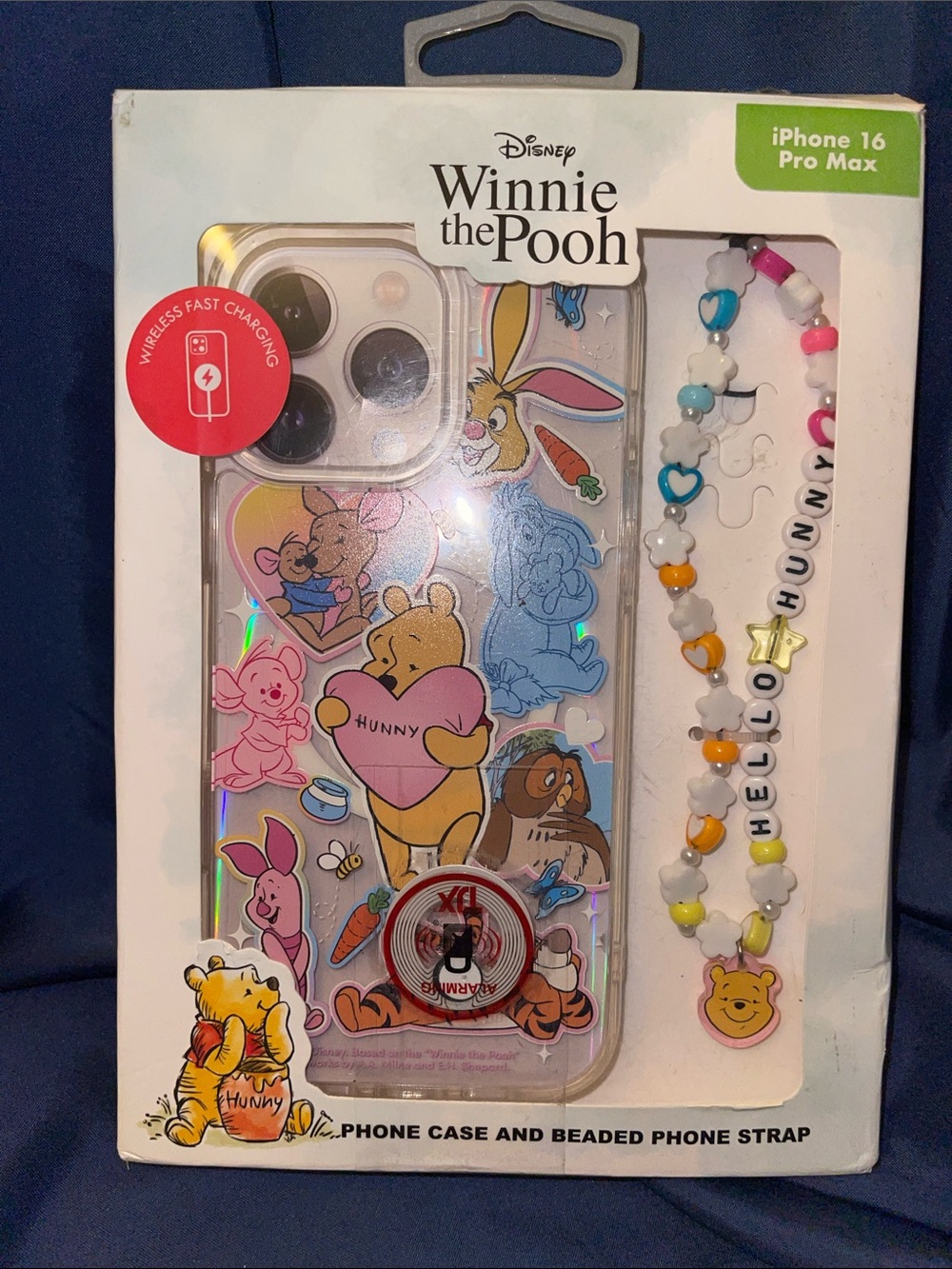 Disney Winnie the Pooh and Friends Phone Case with Beaded Phone Strap